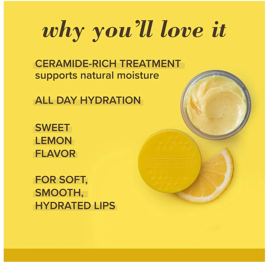 Burt's Bees 100% Natural Origin Lip Treatment with Sea Minerals Sweet Mint (Lemon Sorbet) - Hydrating, Moisturizing, Nourishing, Uplifting Lip Balm