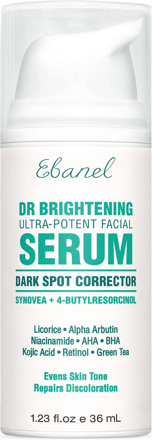 Ebanel Dark Spot Remover for Face Peel Skin Brightening Serum Melasma Hyperpigmentation Treatment, Sun Spot Age Spots Remover, with Synovea HR, 4-Butylresorcinol, Niacinamide, Kojic Acid