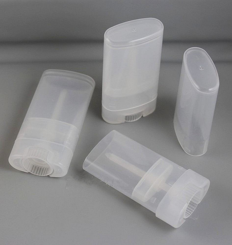 30 Pcs : Healthcom Deodorant Containers New Empty Oval Lip Balm Tubes Clear Plastic Deodorant Container,15ml,30 Pcs,Transparent