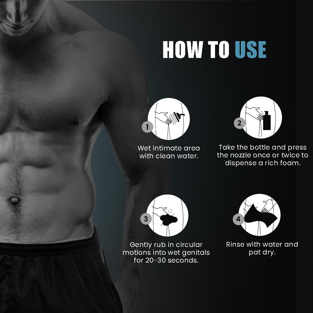 Skin Elements Intimate Wash for Men with Tea Tree Oil | pH Balanced Foaming Hygiene Wash | Prevents Itching, Irritation & Bad Odor | 120 ml |