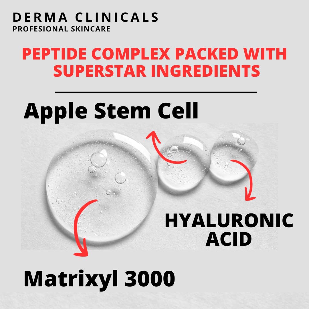 Apple Stem Cell + Matrixyl 3000 Serum With Hyaluronic Acid, Peptide Serum, Anti-Aging Serum for face, Anti-Wrinkle Serum, Skin Care Product - 4 oz