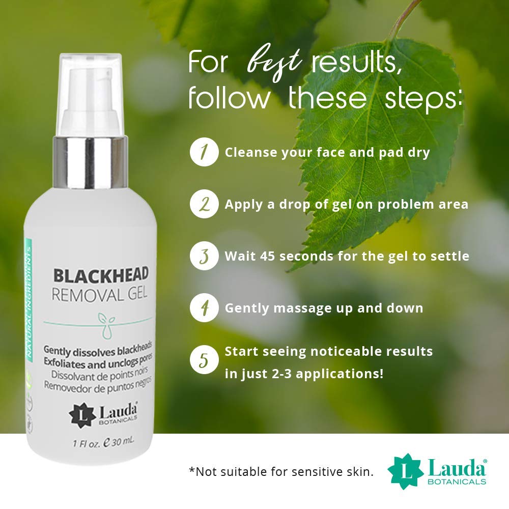 Lauda Blackhead Dissolving Gel - Powerful Exfoliant - Blackhead Remover & Acne Treatment, 30ml