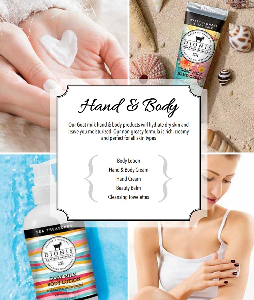 Dionis Goat Milk Skincare - Hand Cream Water Flowers & Sea Salt - 1 Oz