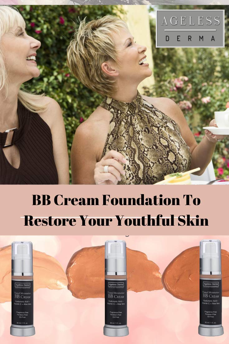 Ageless Derma Bb Cream Tinted Moisturizer Medium With Hyaluronic Acid And Vitamin C