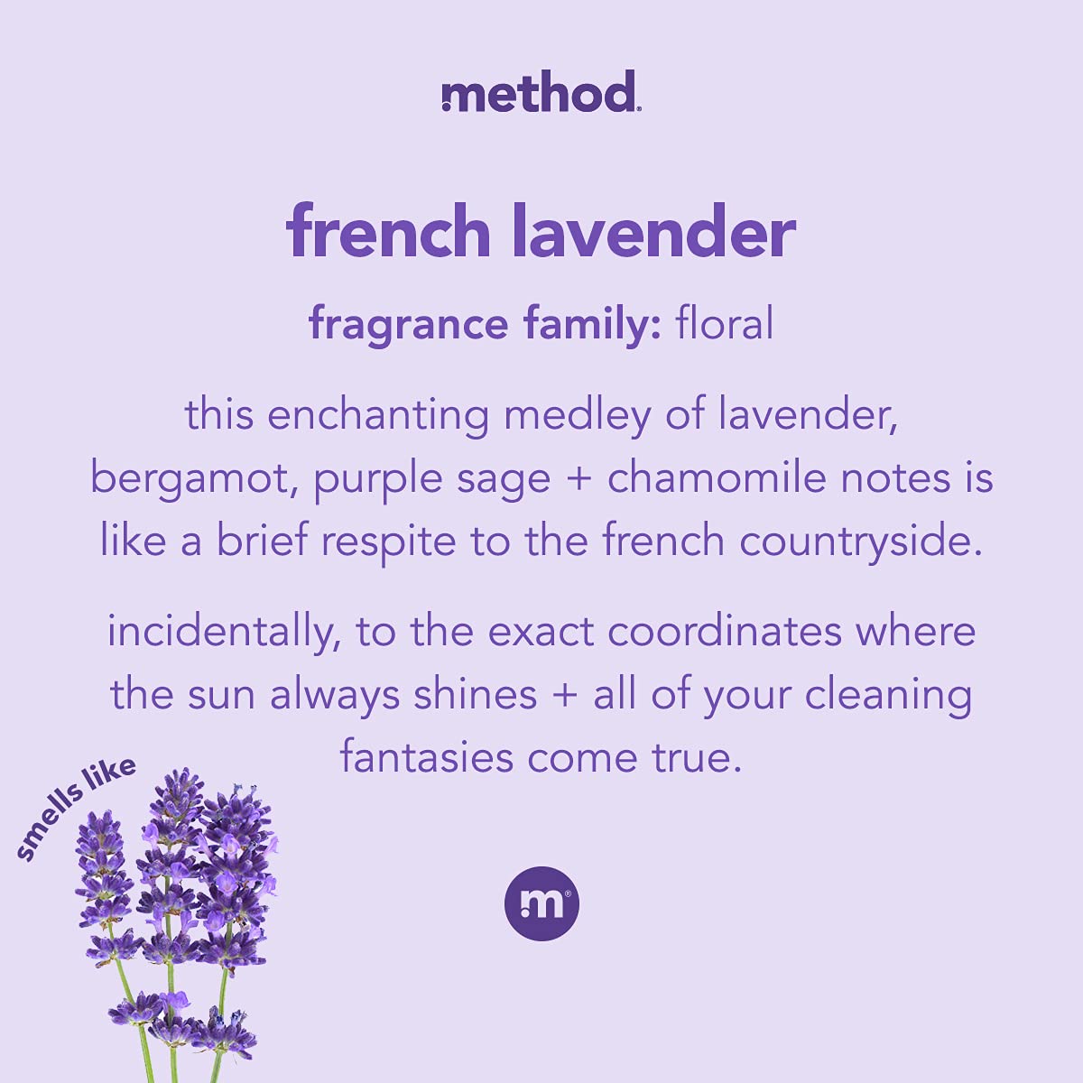 Method Naturally Derived Foaming Hand Wash, French Lavender, 10 oz. (Pack of 6)