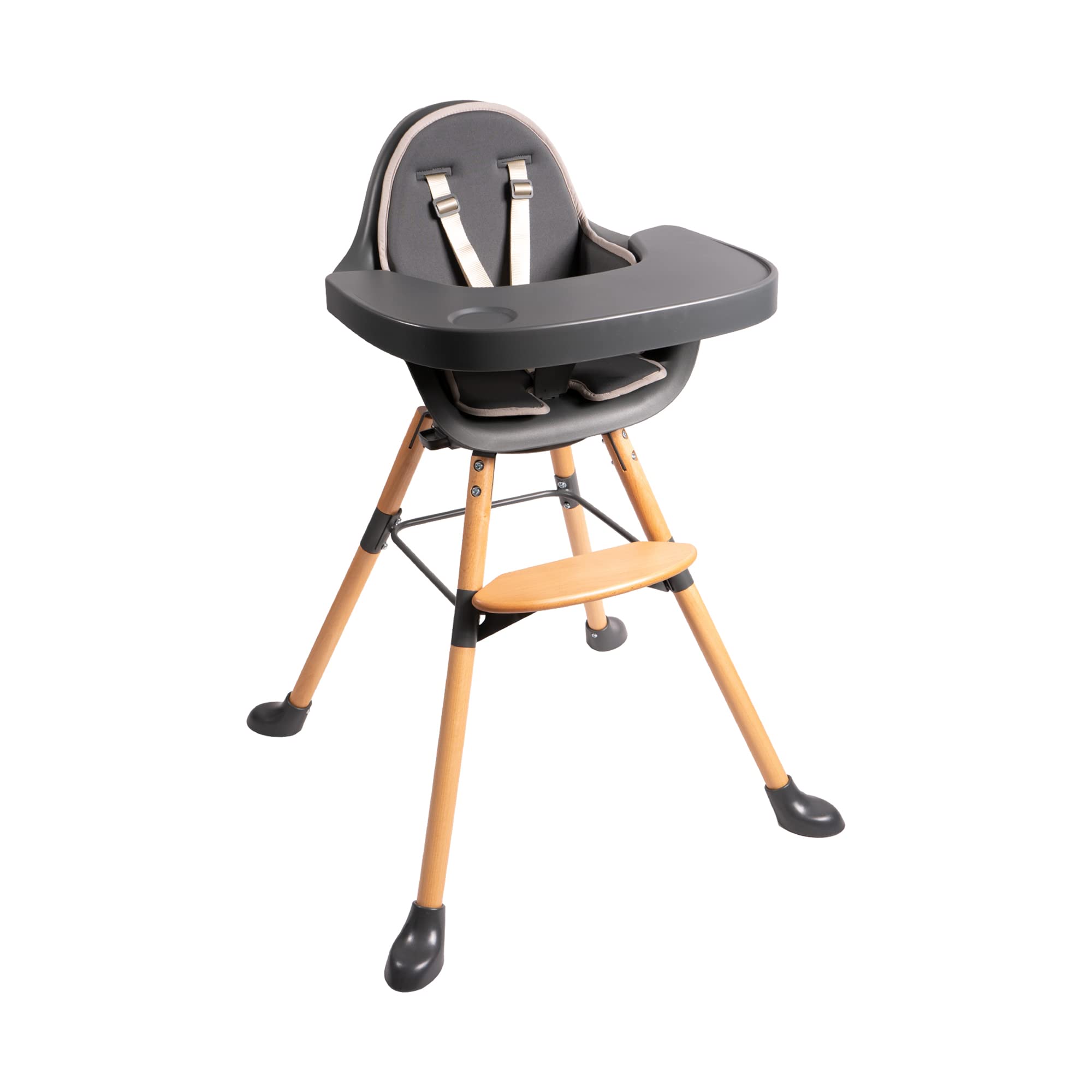Childhome Evolu One.80° High Chair Seat Cushion, Compatible with Childhome Evolu One.80° high Chair, Soft Padded Seat Cushion, Machine Washable, High Chair Sold Separately, Dark Grey