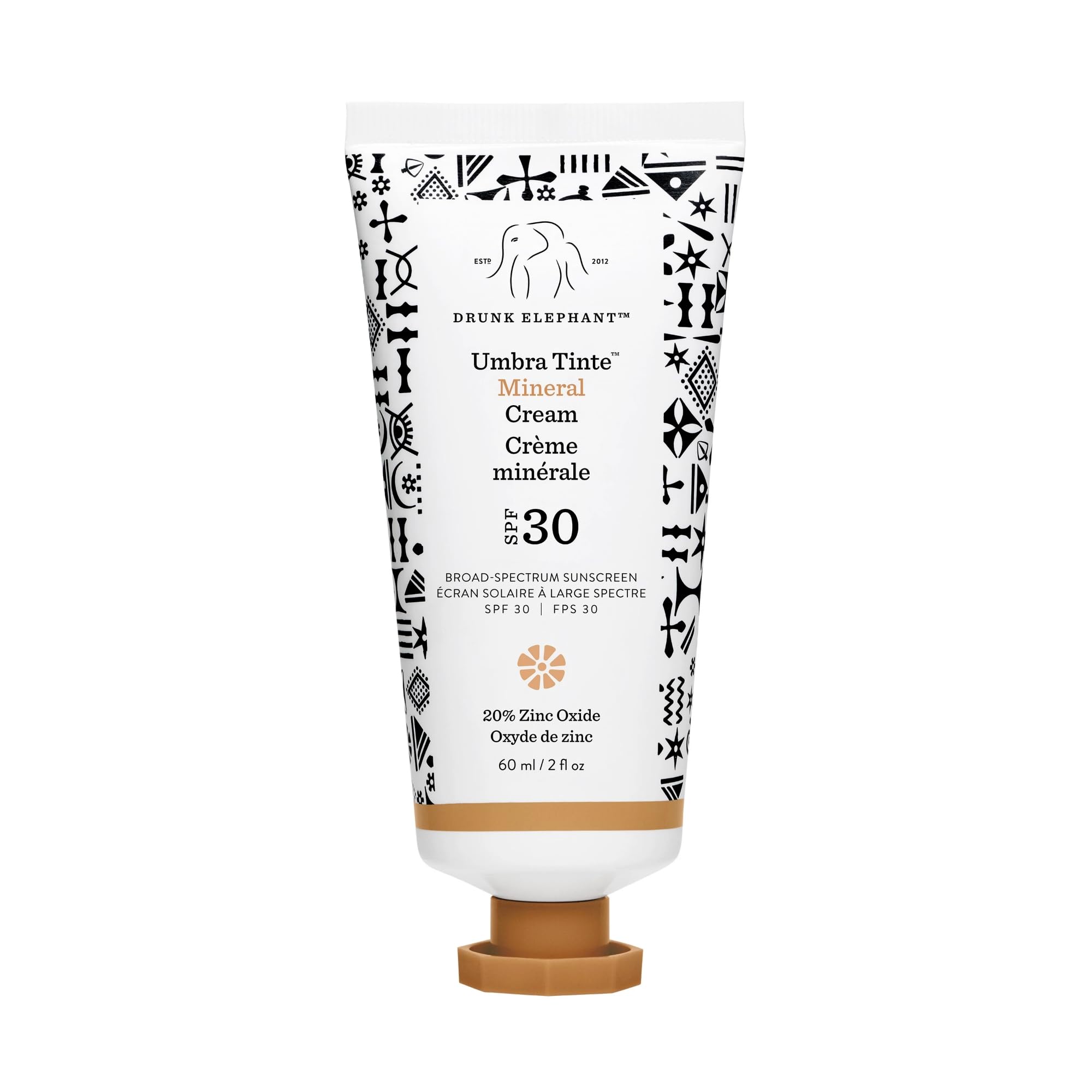 Drunk Elephant Umbra Tinte Mineral Cream (SPF 30) - 60 ml/2 fl oz - Mineral Sunscreen - Clean Clinical Skincare - Cruelty-Free - Dermatologist-Tested - Free of Essential Oils, Silicones, and Fragrance