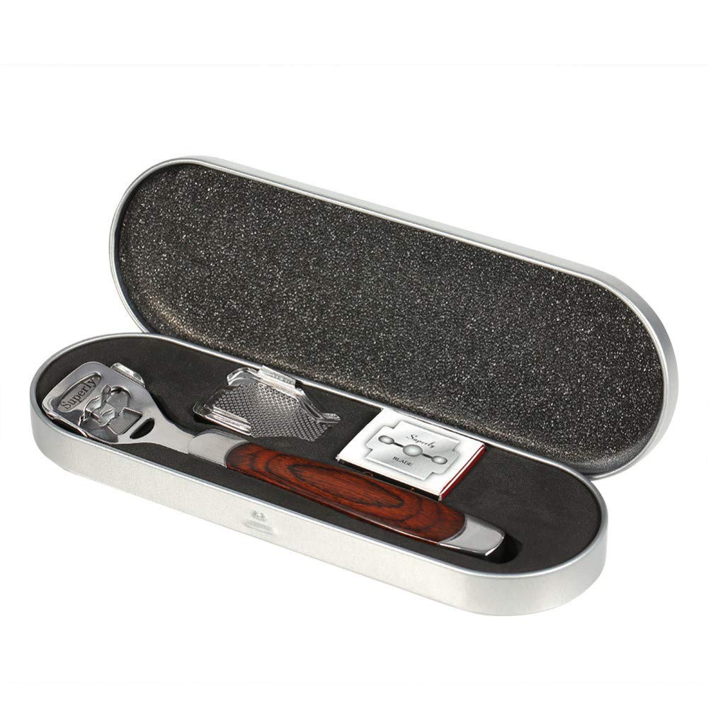 YIMART Foot Corn Removal Cutter Scraper with 10 Blades Cuticle Dead Skin Callus Remover Stainless Steel Professional Pedicure Tool Set