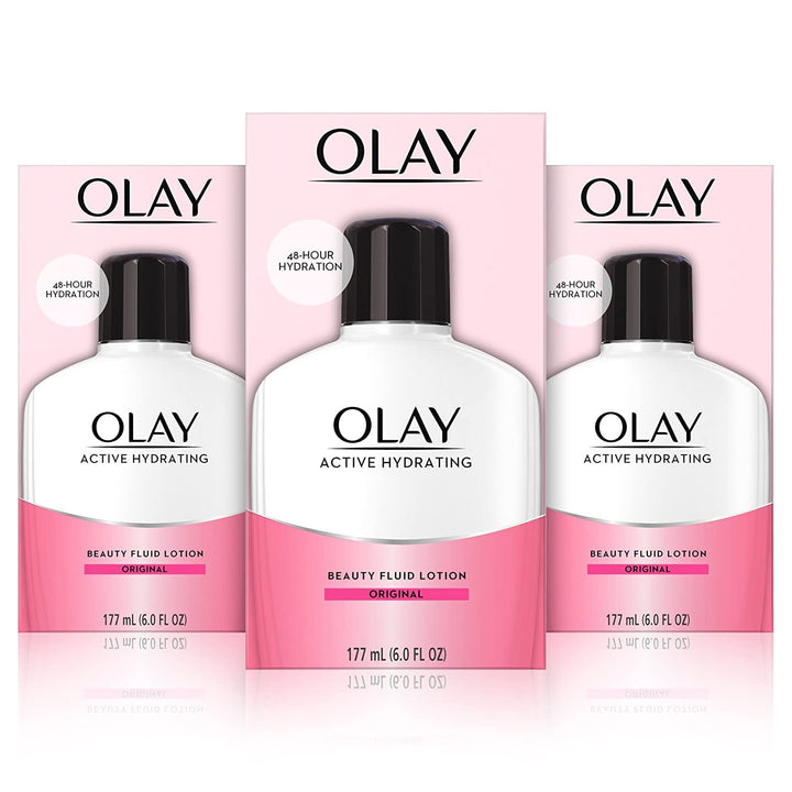 OLAY Active Hydrating Beauty Fluid Original 6 oz (Pack of 3)
