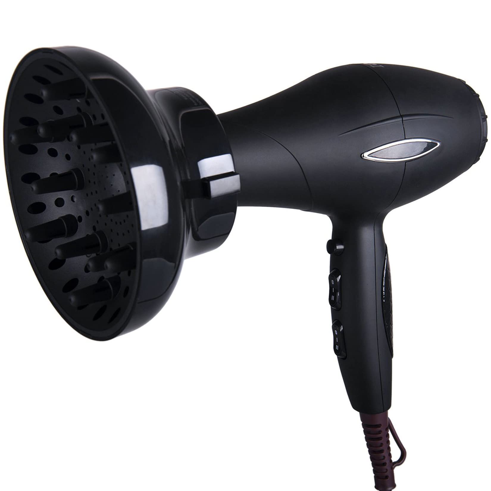 Shiny Black : Hairizone Universal Hair Diffuser Adaptable for Blow Dryers with D-1.7-Inch to 2.6-Inch for Curly or Wavy Hair, Shiny Black