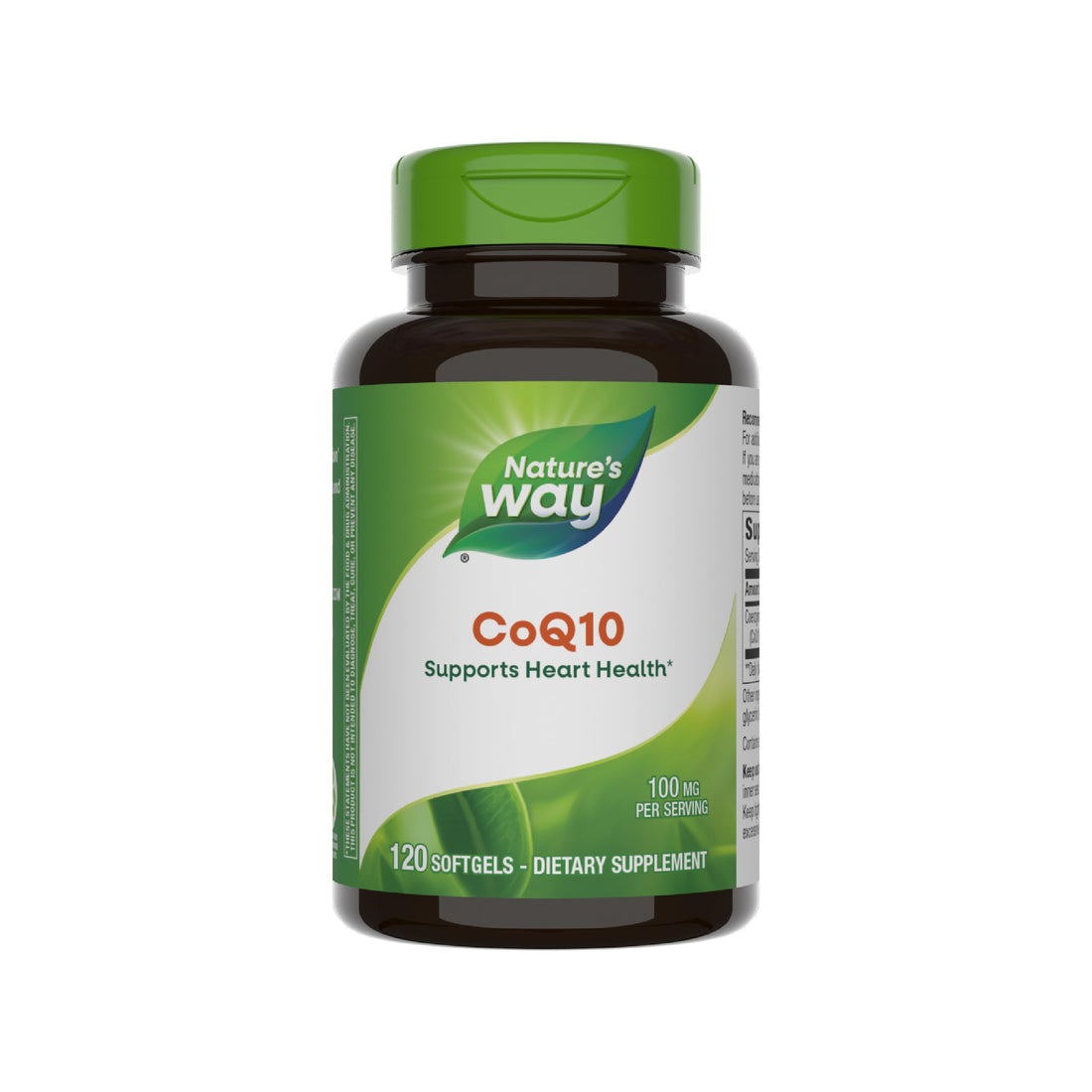 Nature's Way CoQ10 with Ubiquinone, Supports Heart Health*, Supports Cellular Energy Production*, 100 mg per Serving, 120 Softgels
