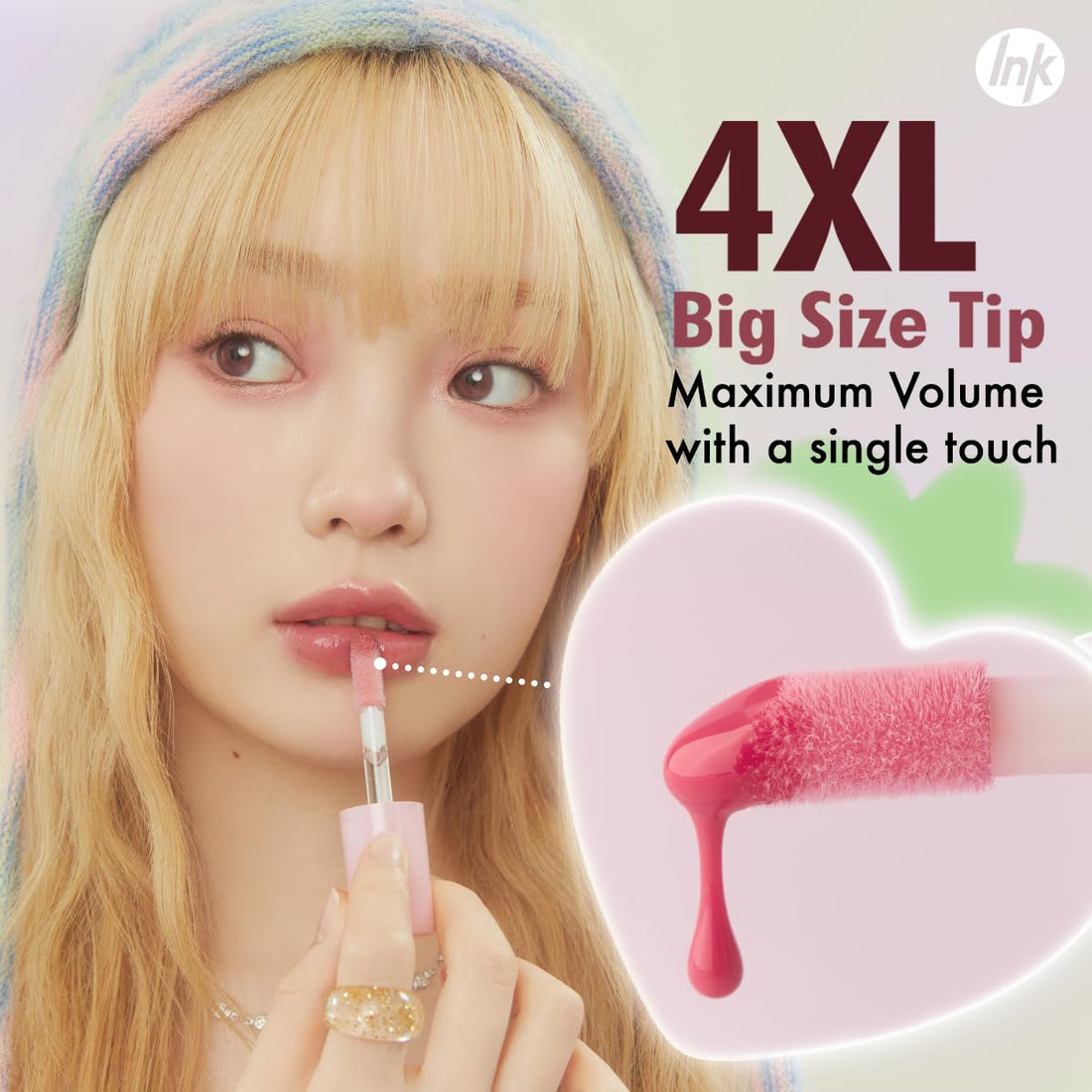 Peripera Ink Glasting Lip Gloss, Non-Sticky, Gloss Shine, 4XL Wand for Easy Application, Korean Lip Gloss, Fuller Looking Lips, Buttery Soft, Long Lasting Lip (017 BERRY BEST)