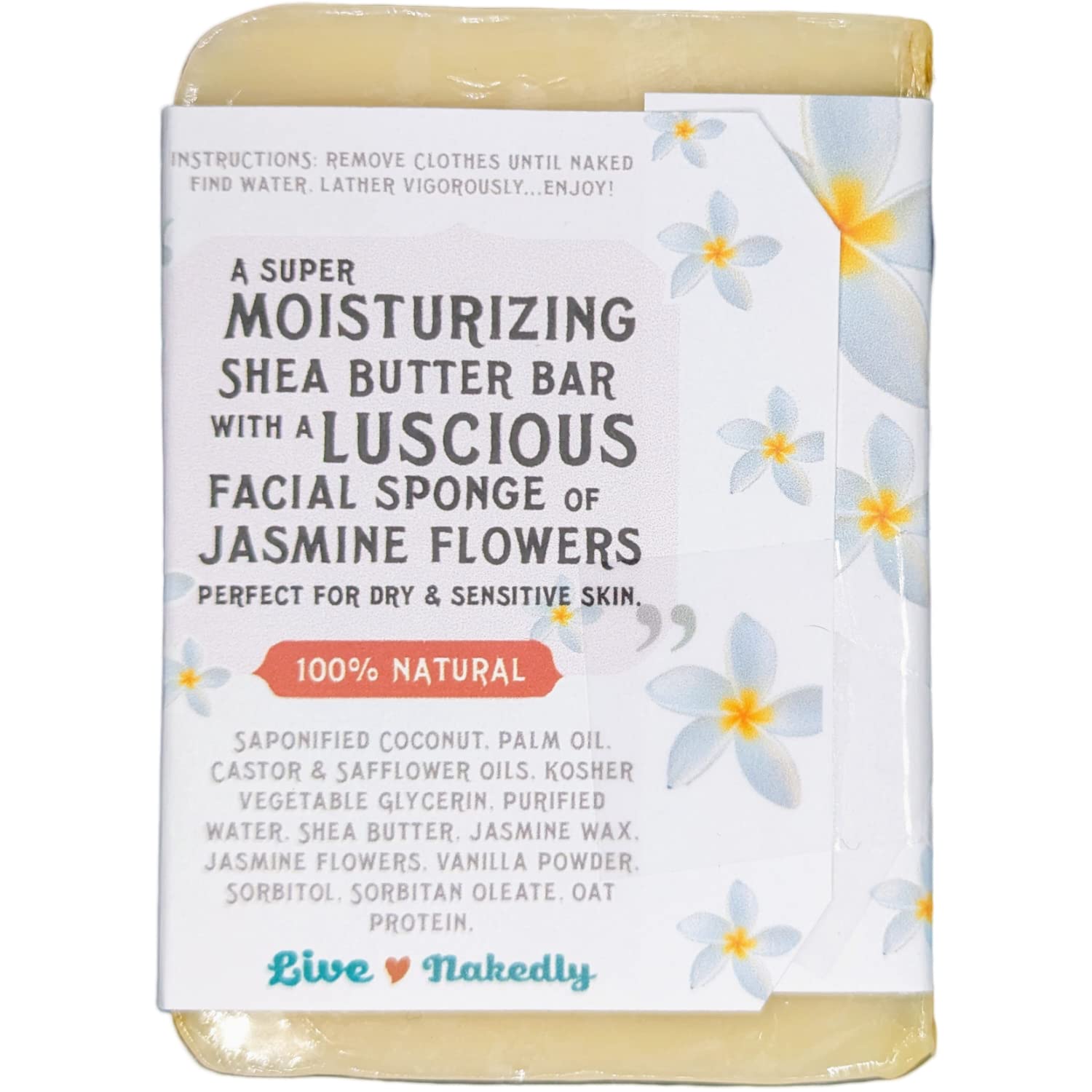 Jasmine Shea Butter BAR SOAP Jasmine Pikake Vanilla Soy