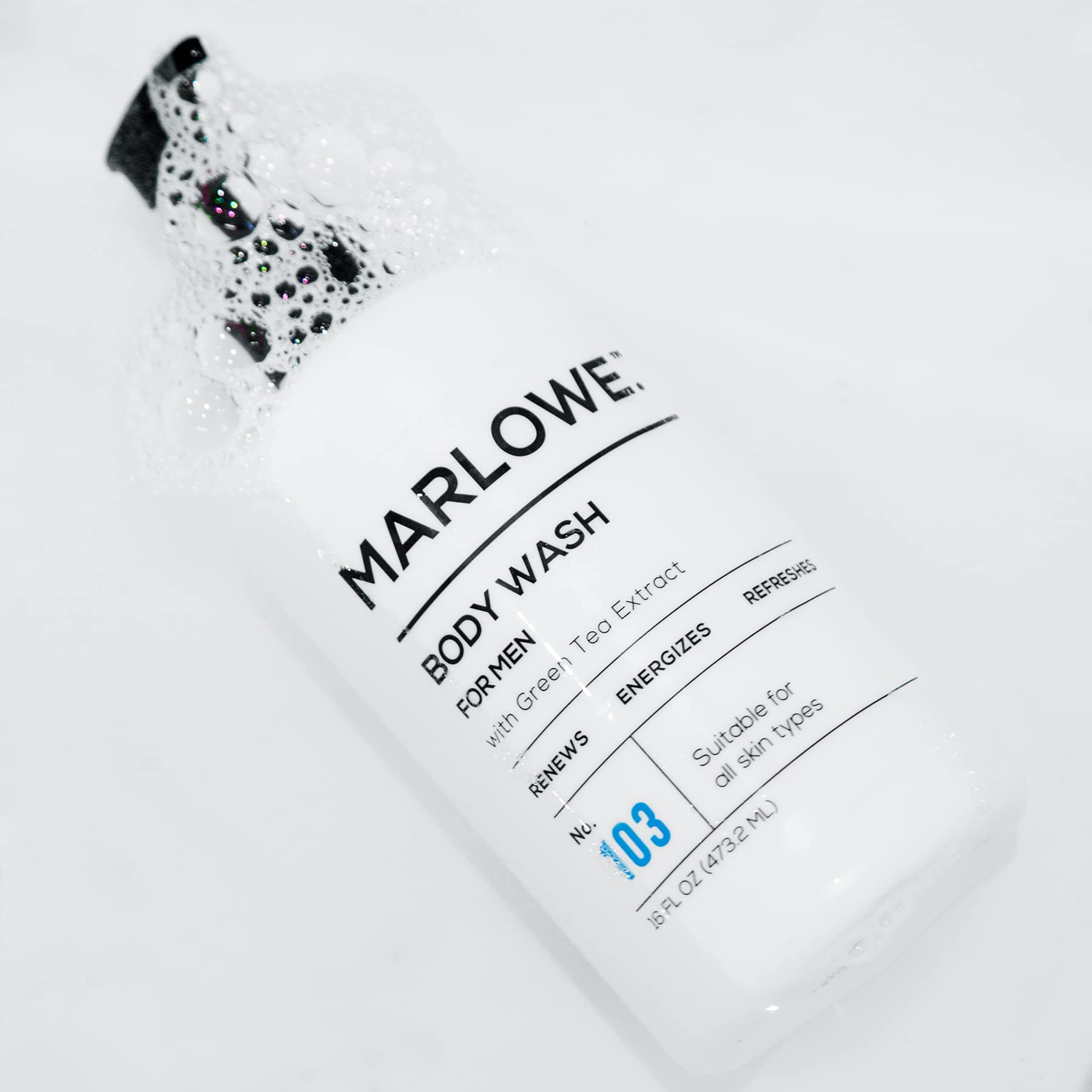 MARLOWE. No. 103 Men's Body Wash 16 oz | Energizing & Refreshing | Made with Natural Ingredients | Aloe & Green Tea Extracts