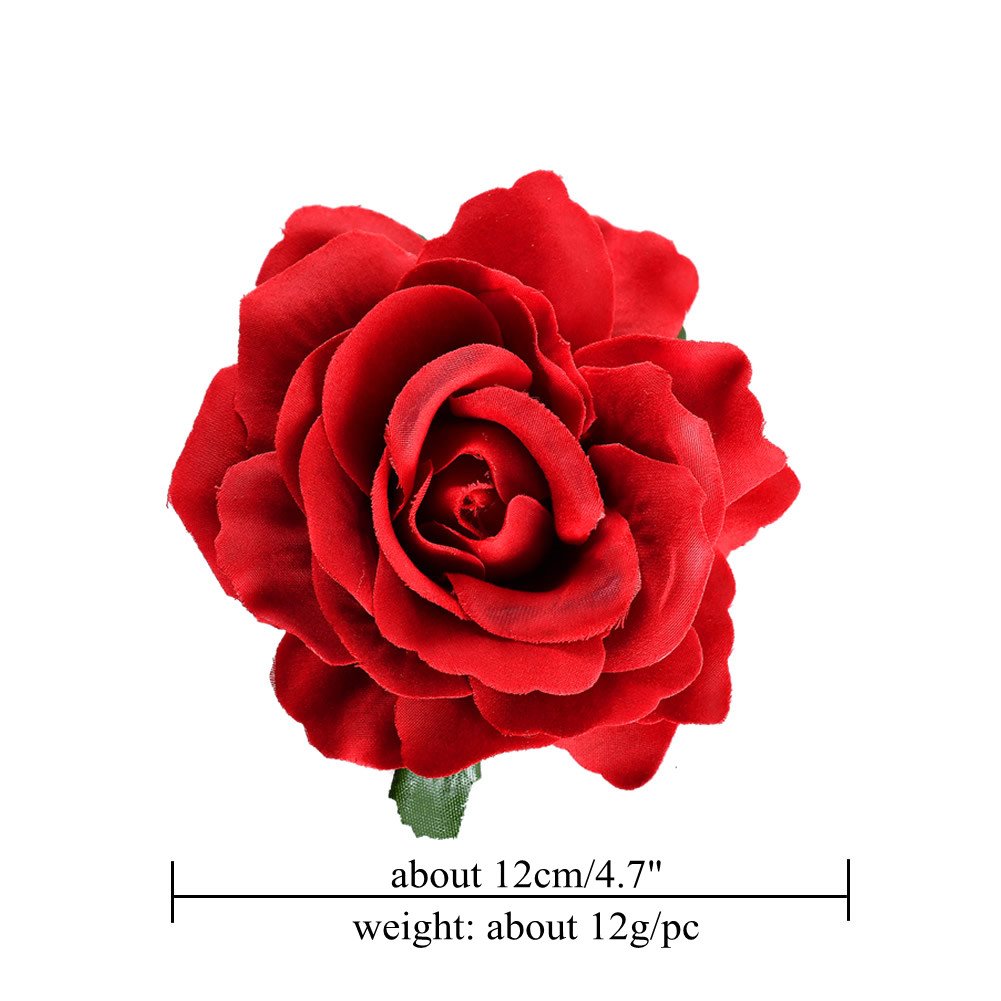 16Pcs S1: Insowni 16 Pack Big Rose Flower Hair Clips Brooch Pins Accessories For Women Girl Bridal (16Pcs S1)