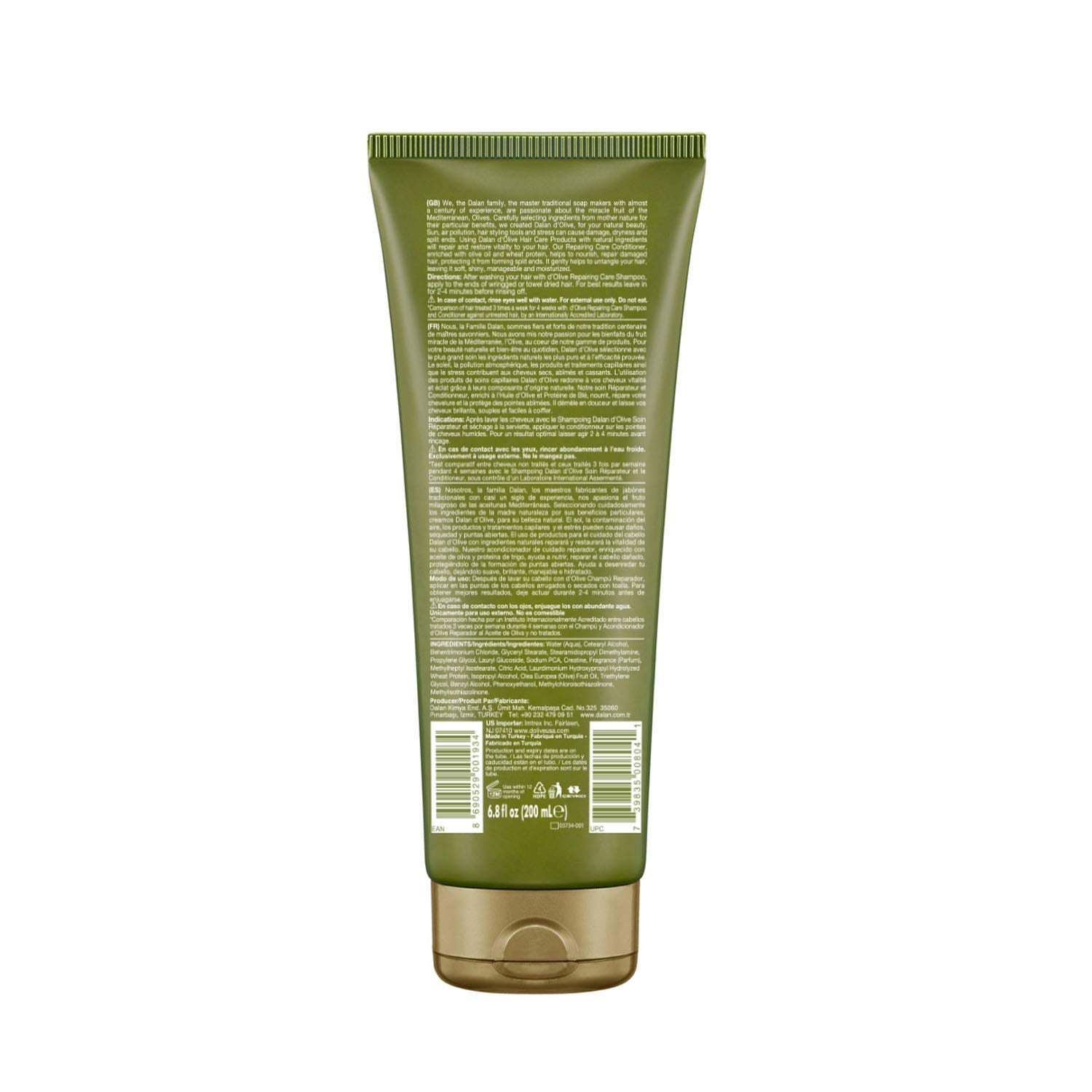 DALAN d'Olive Repairing Care CONDITIONER with Wheat Protein, Mfg & Imported from Turkey. E.U.