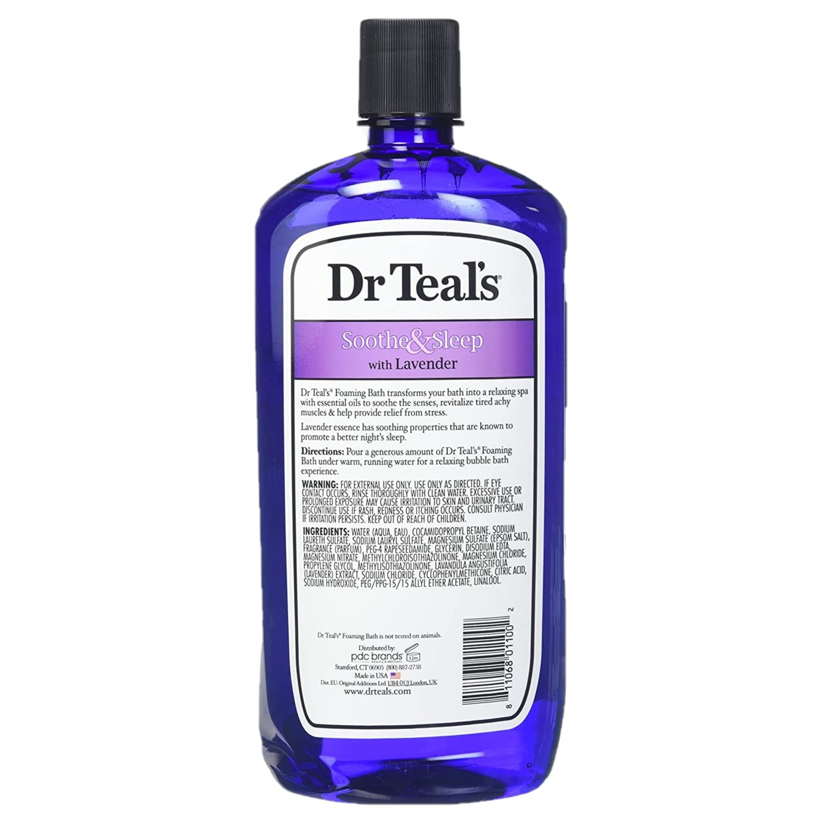 Dr. Teals Pure Epsom Salt Foaming Bath Variety Gift Set (2 Pack, 68oz Total) - Soothe & Sleep Lavender & Sleep Bath with Melatonin Essential Oils - Relieve Stress, Promote Better Sleep