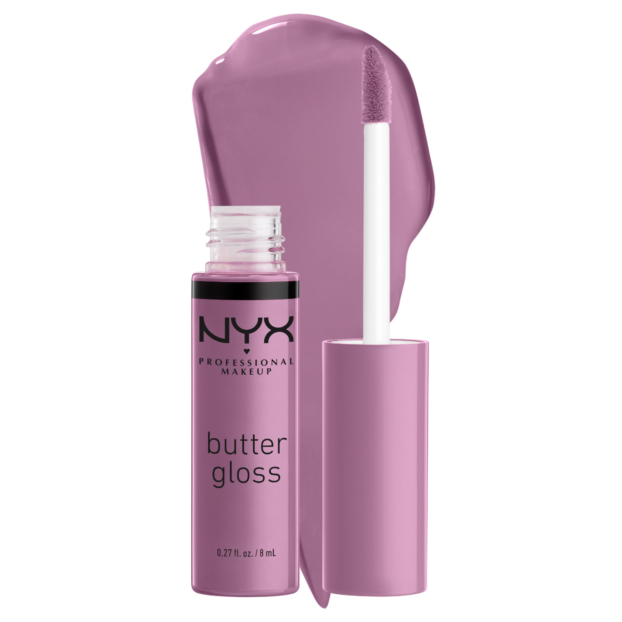 NYX PROFESSIONAL MAKEUP Butter Gloss, Non-Sticky Lip Gloss - Marshmallow (Muted Lilac)