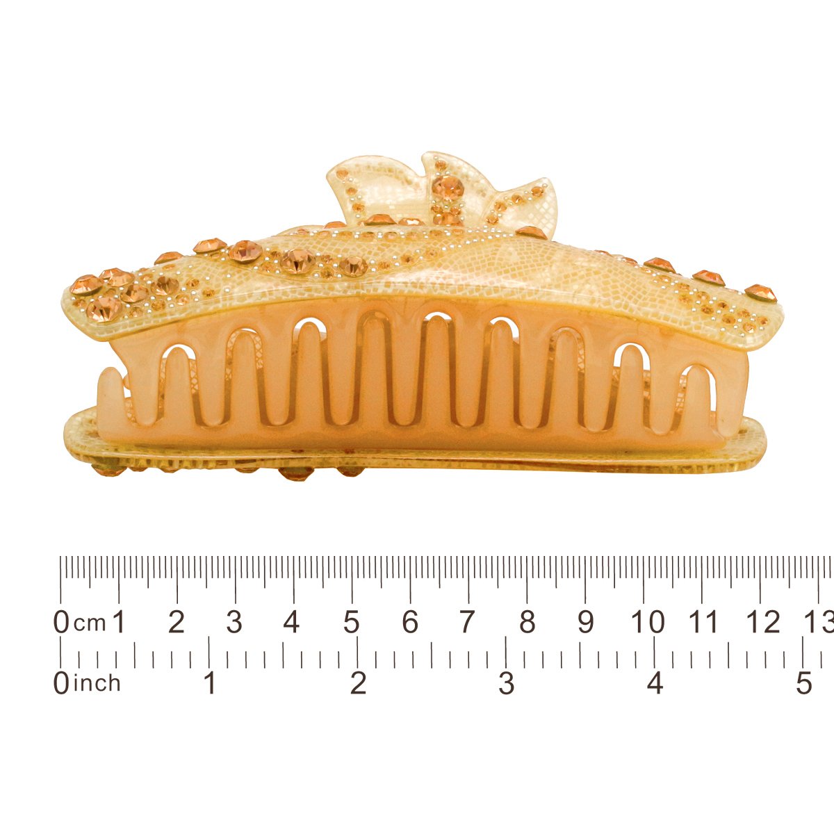 Fashion & Lifestyle 5-inch Hair Claw Jaw Clip for Women and Girls, X-Large - Pretty Strong Clamp Non-Slip Barrette Hair Updo Grip Bath Accessories for Thick Hair, Champagne Gold