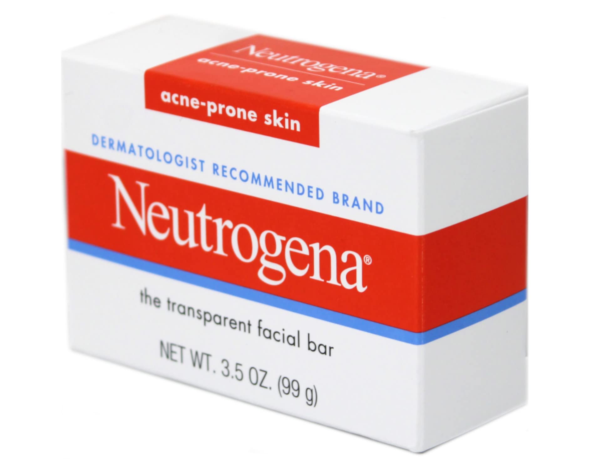 Neutrogena Transparent Facial Bars, Acne-Prone Skin Formula, 3.5 Ounce (Pack of 8)