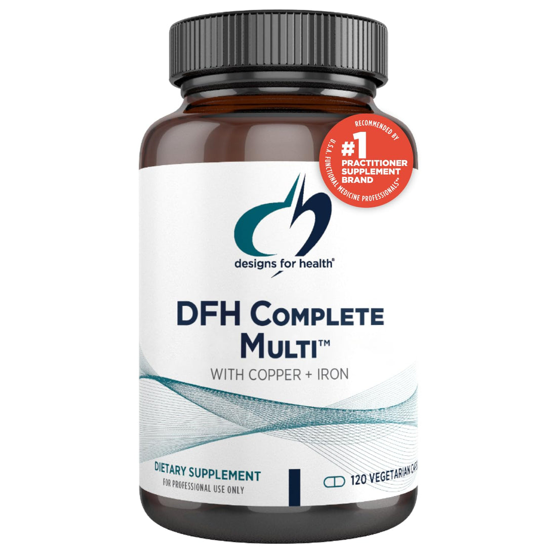 Designs for Health DFH Complete Multi with Copper + Iron - Comprehensive Multi Vitamin + Mineral Supplement with Folate, 1000 IU Vitamin D, Immune Support Vitamins - Multivitamin (120 Capsules)