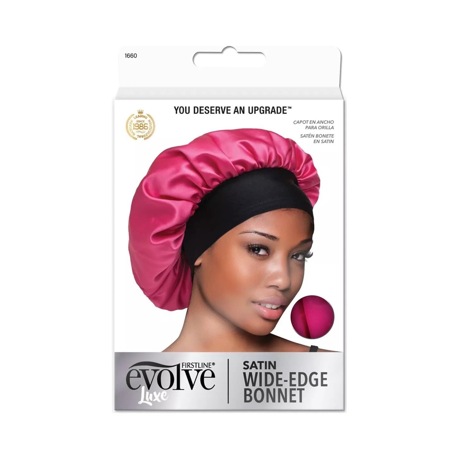 Firstline Firstline evolve fuchsia satin wide edge bonnet, Pink