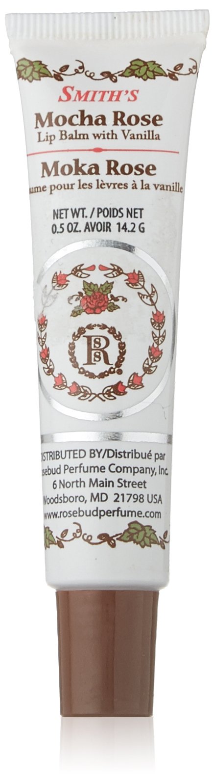 Rosebud Lip Balm Tube, Mocha Rose, .5 Ounce