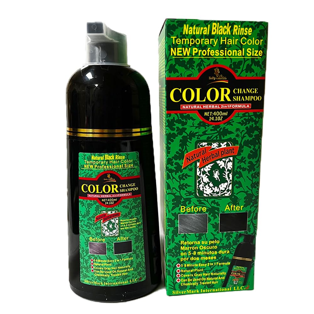 Deity Shampoo Color Change Kit Natural Herbal Black - Professional Size 14.1oz, 400ml…
