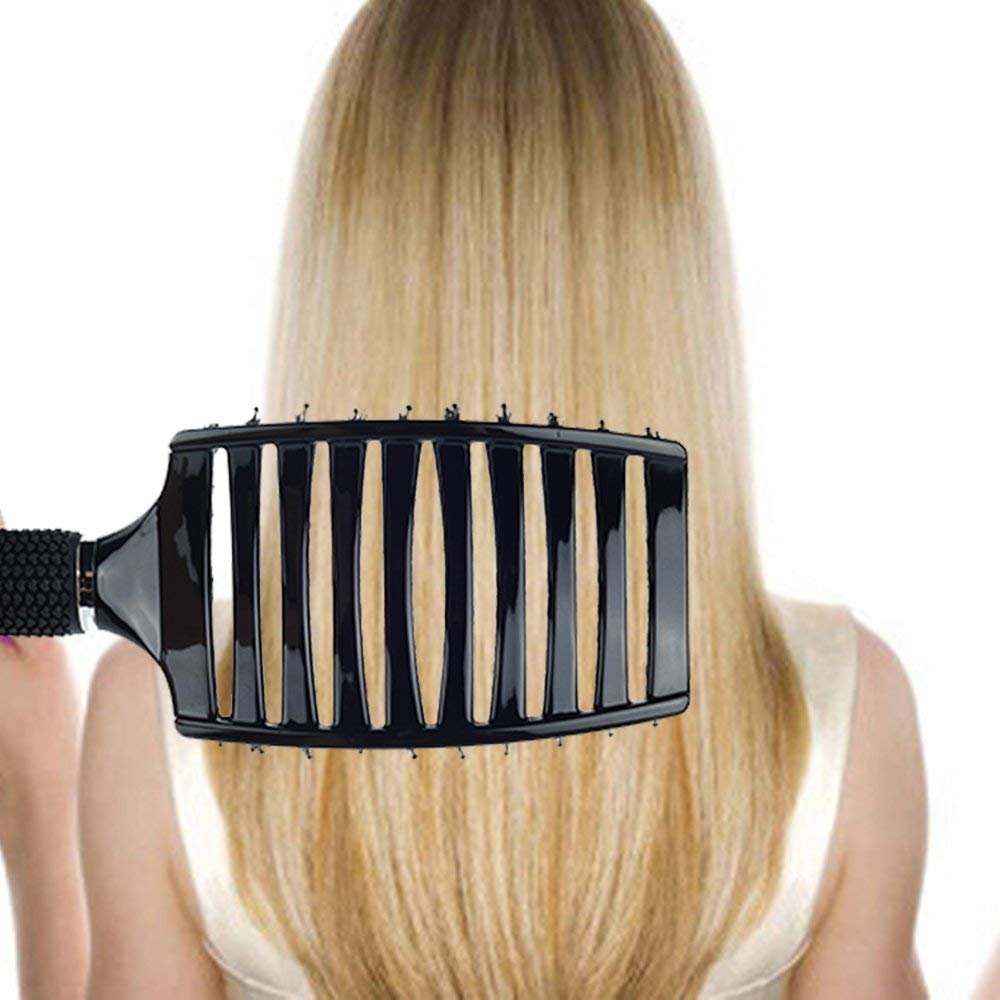 PERFEHAIR Curved Vented Styling Hair Brush, Detangling Thick Hair Massage Blow Drying Brush