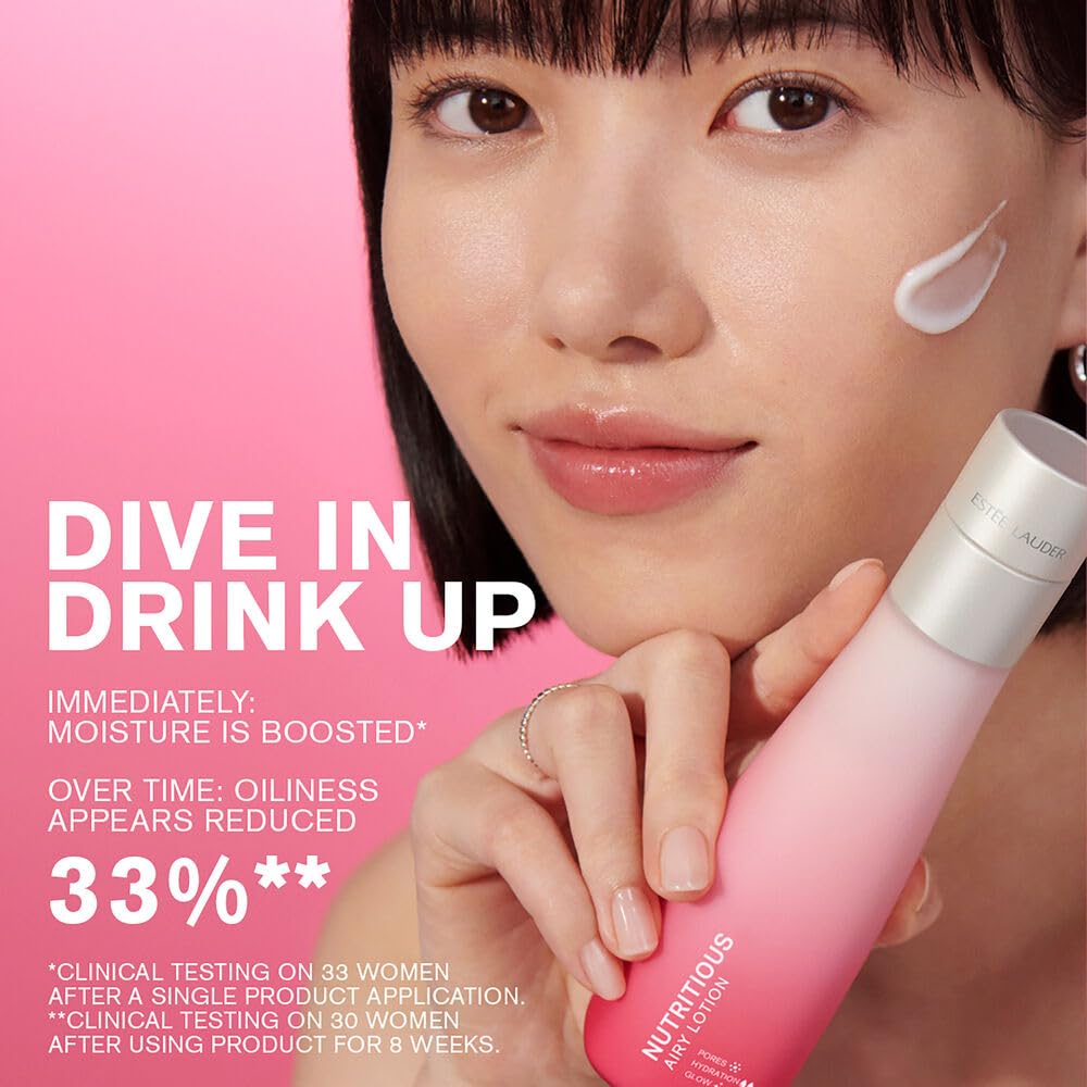 Estée Lauder Nutritious Airy Lotion Face Moisturizer with Niacinamide | Pore Minimizing, 3.4 Ounce