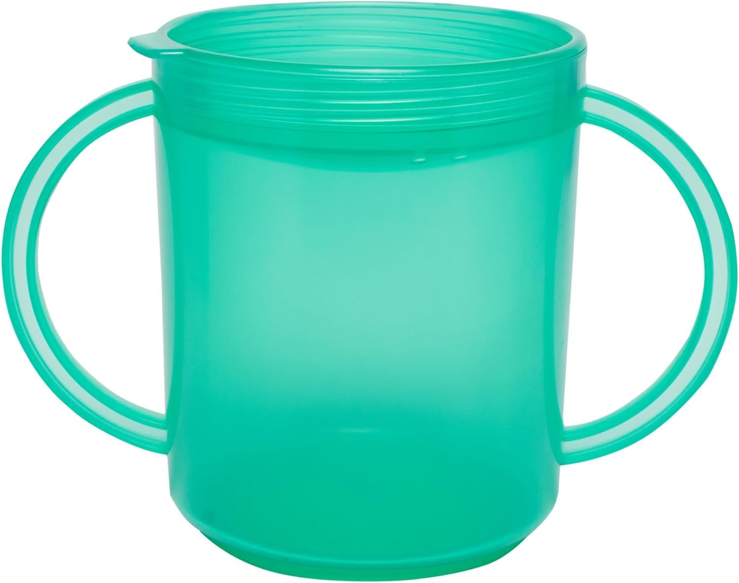 TalkTools Recessed Lid Cup with Handles - 2 Lids - Green