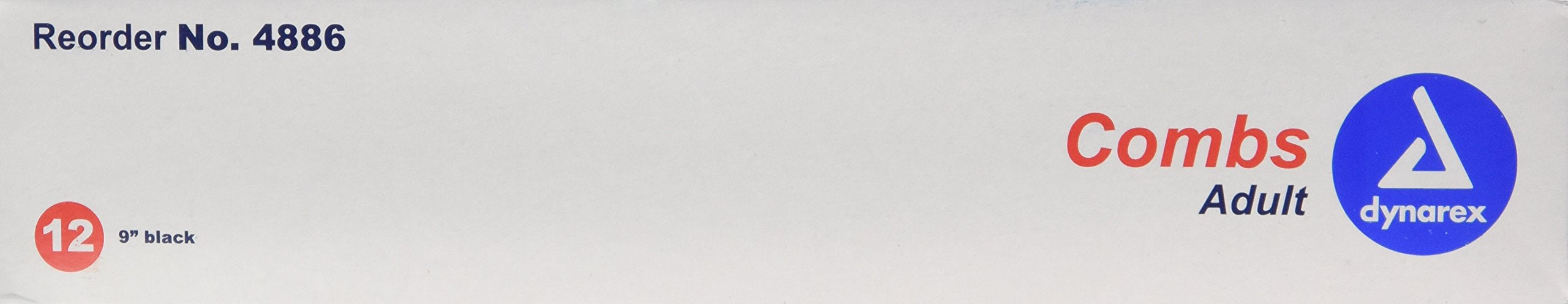 Dynarex Adult Comb, 9 Inches, Black, 12 Count (Pack of 20)