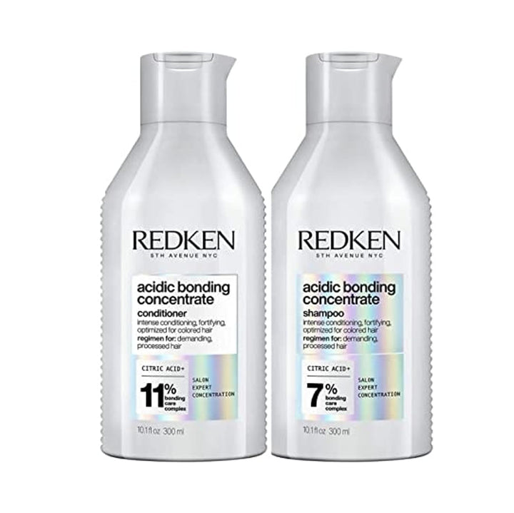 Redken Bonding Shampoo & Conditioner Set for Damaged Hair | Acidic Bonding Concentrate | Sulfate-Free | Repairs Bleached or Color-Treated Hair | For All Hair Types | 10.1 Fl Oz