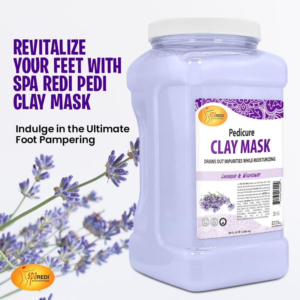 Spa Redi Pedi Clay Mask Lavender & Wildflower (Gallon) by Sparedi