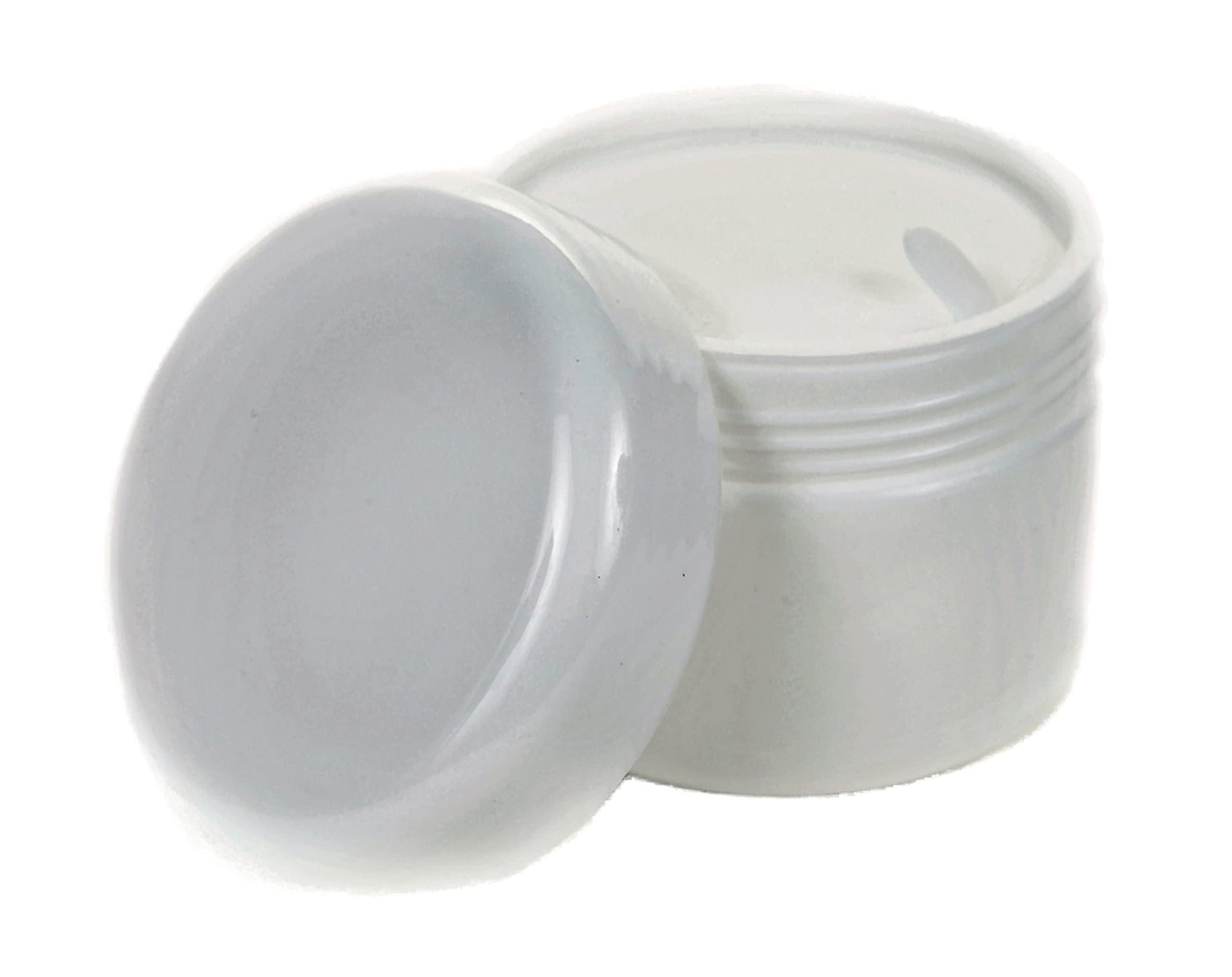 Vivaplex, 12, White, 4 oz Cosmetic Jars, with Inner Liners and Dome Lids