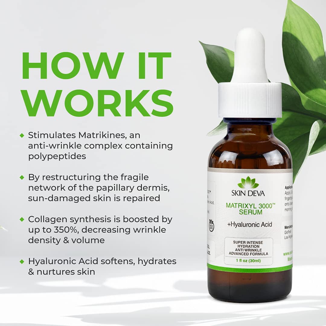 Matrixyl 3000 Serum with Hyaluronic Acid 1oz - super intense hydration by SKIN DEVA