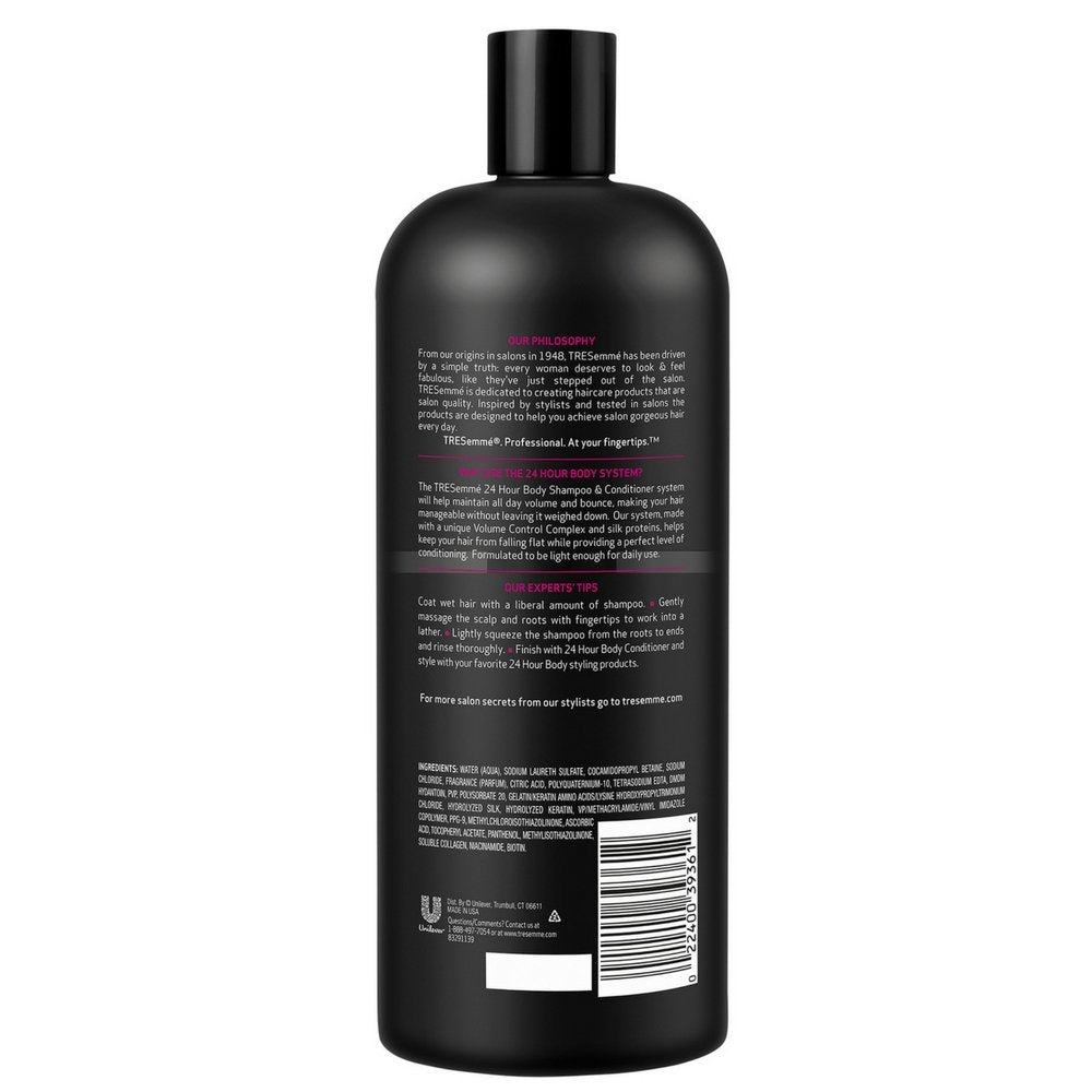 TRESemme Shampoo, 24 Hour Body, Healthy Volume, 828mL