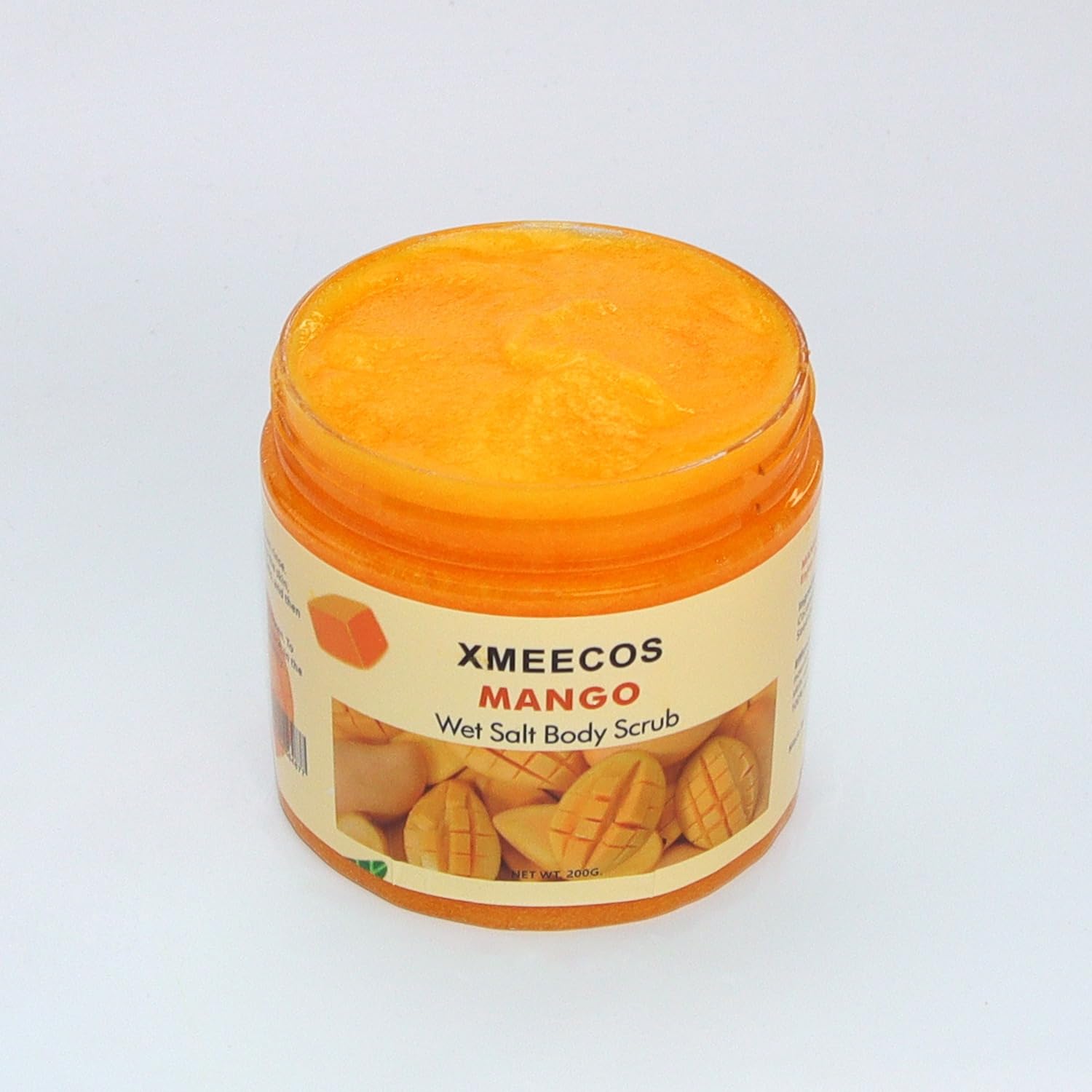 XMEECOS Mango Wet Salt Body Scrub |Cruelty Free| Skin Cleanser for Crack skin |Skin Smoother| Exfoliating| Vegan (Mango)
