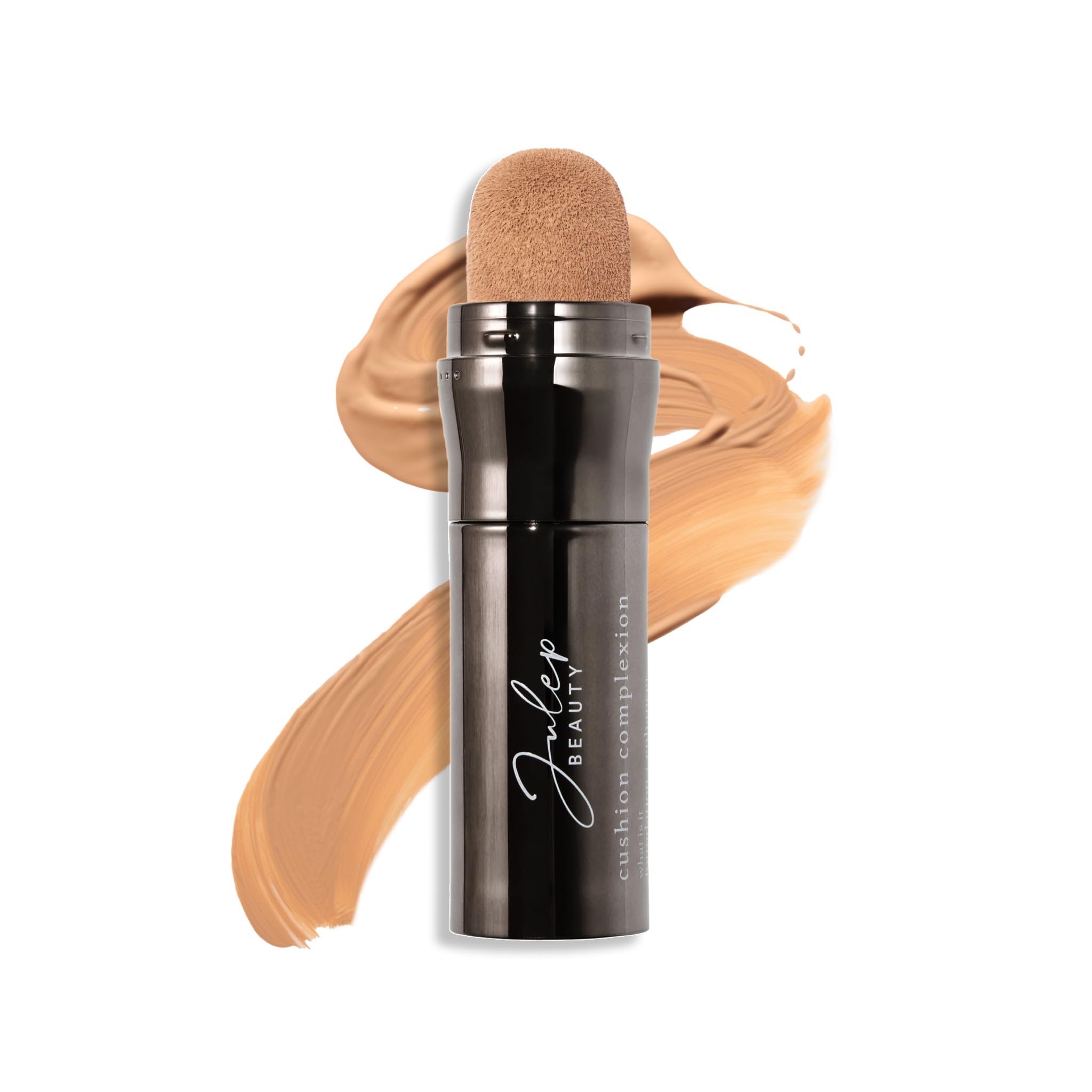 Julep Cushion Complexion Medium Coverage Foundation - Cashew | Covers, Brightens & Evens Skin Tone | On-The-Go Cushion Applicator | Hyaluronic Acid, Vitamin B5 & E