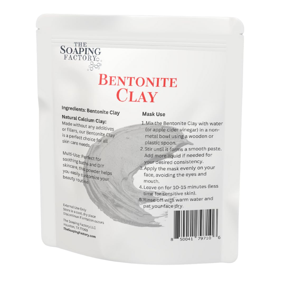 Bentonite Clay Powder – 32 ounce (2 pound) – Natural Indian Healing Clay for Face, Body, Hair, & Detox Baths – Deep Pore Cleansing & Skin Detox
