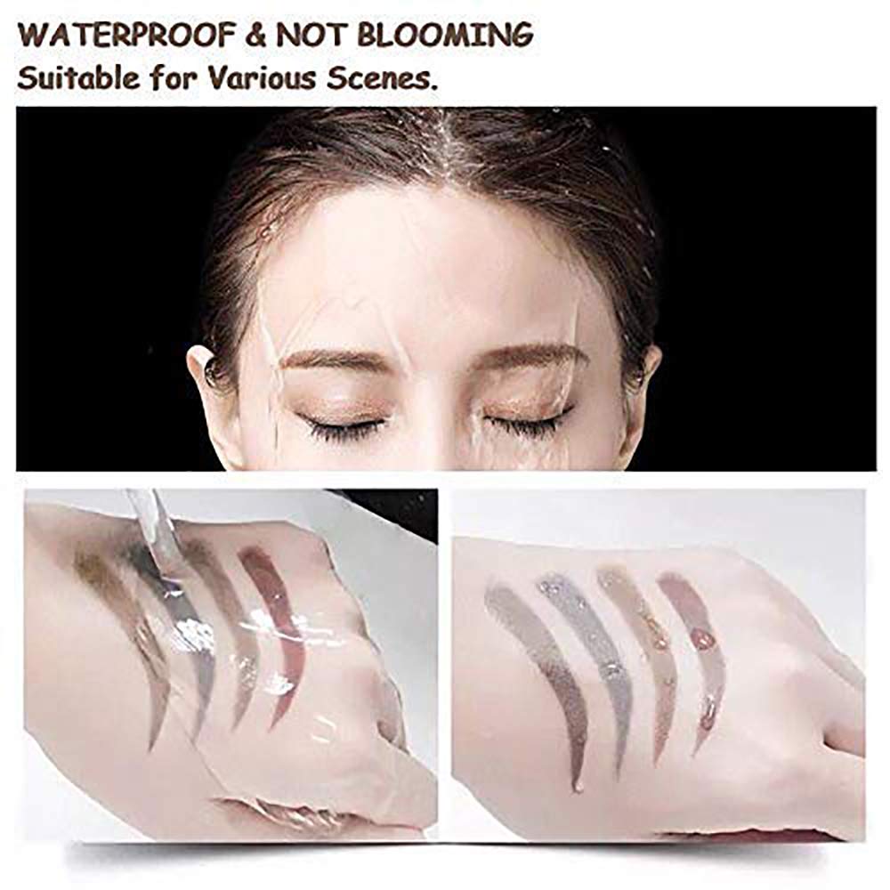 Eyebrow Pen, Microblading Eyebrows, 4 Points Eyebrow Pencil, Creates Lasting MakeUp Professional Natural Looking Eyebrows, Cover Sparse Areas, Daily Waterproof Eyebrow Pen