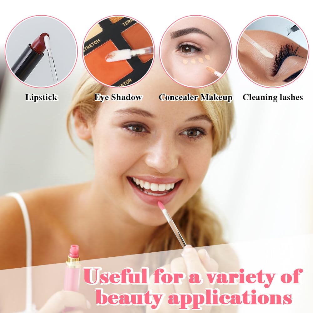 Shintop Disposable MakeUp Lip Brush Lipstick Gloss Wands Applicator Perfect Make Up Tool (100pcs clear)