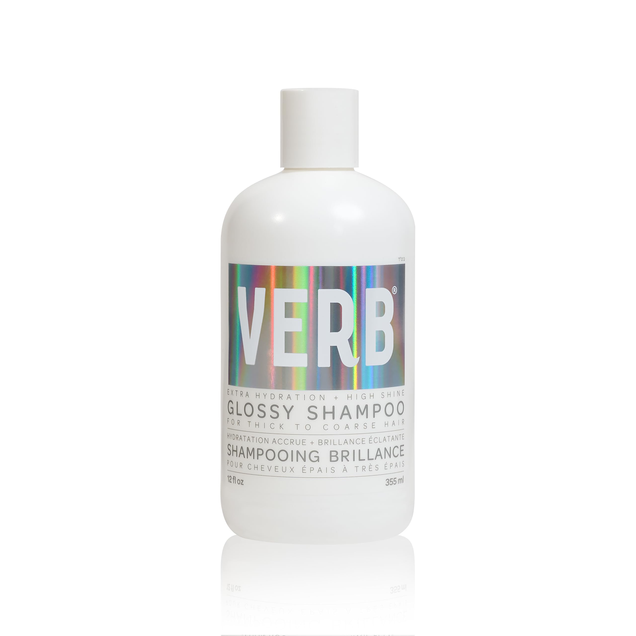 VERB Glossy Shampoo, 12 fl oz – Adds Moisture + High Shine for Thick to Coarse Hair – Sulfate, Paraben and Gluten Free.