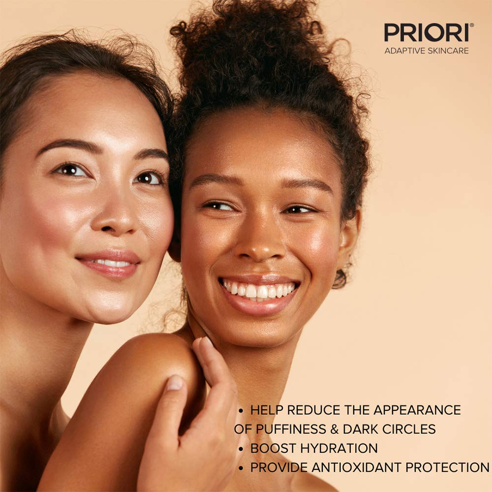 Priori LCA fx130 Eye Serum, Lactic Acid, Retinol, Vit C, E, Caffeine, Eye Cream for Dark Circles, Puffiness, Fine Lines & Wrinkles, Dermatologist Tested, 0.5 oz (15ml)