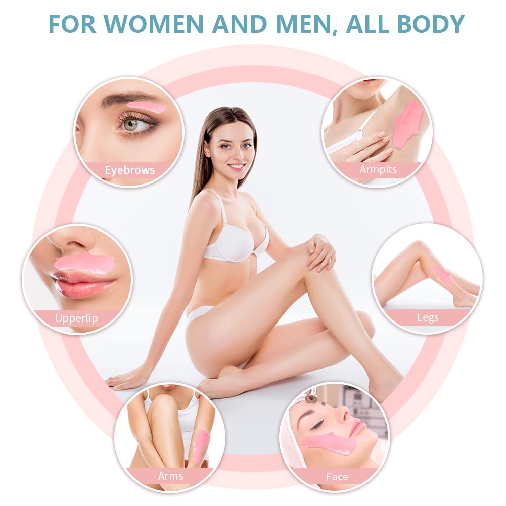 Bestidy Wax Bead, Waxing beans for Hair Removal, Women Men, Home Waxing for All Body and Brazilian Bikini Areas (Pink-500g)