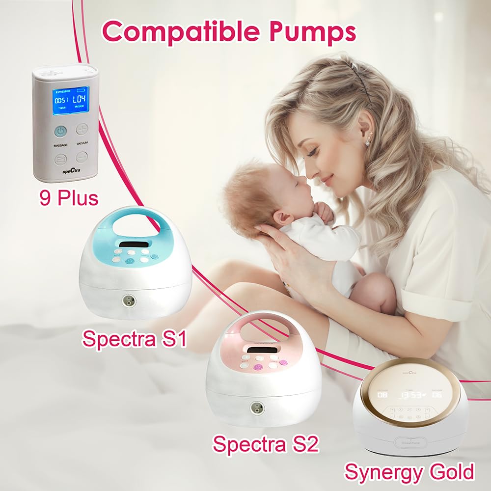 Nenesupply Silicone Backflow Protector Membranes Compatible with Spectra Backflow Protector Not Original Spectra Pump Parts Work with Spectra S2 S1 Breast Pumps (4pc Membrane)