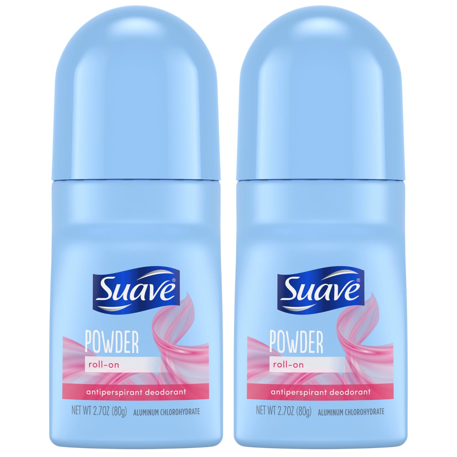 Suave Deodorant 2.7 Ounce 24Hr Powder Roll-On (79ml) (2 Pack)