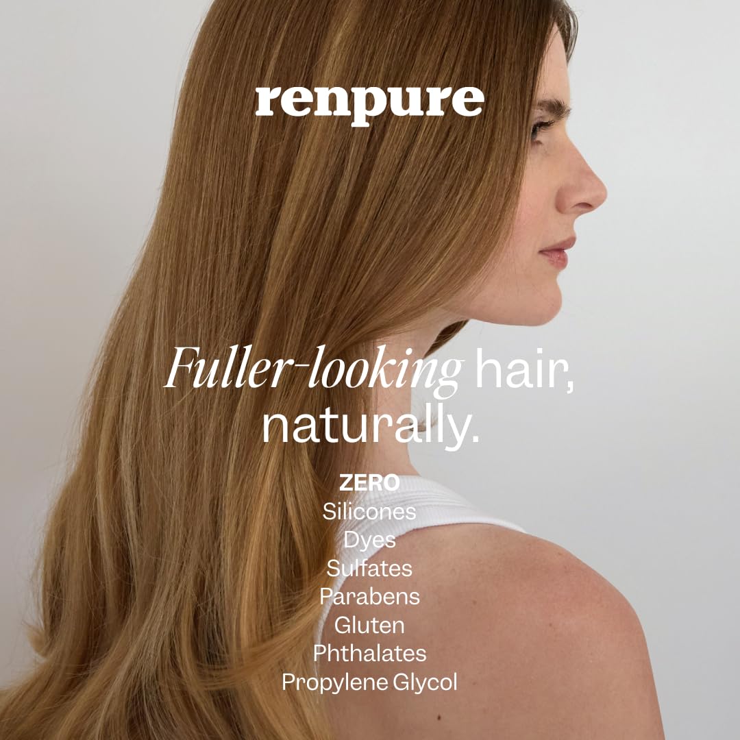 Renpure Biotin & Collagen Shampoo & Conditioner Set, Plant- Based - Nutrient Infused Formulas for Fuller, Thicker Looking Hair - For Fine Hair - Vitamin B7 (Biotin) & Collagen - 24 Fl Oz each, 2 Pack