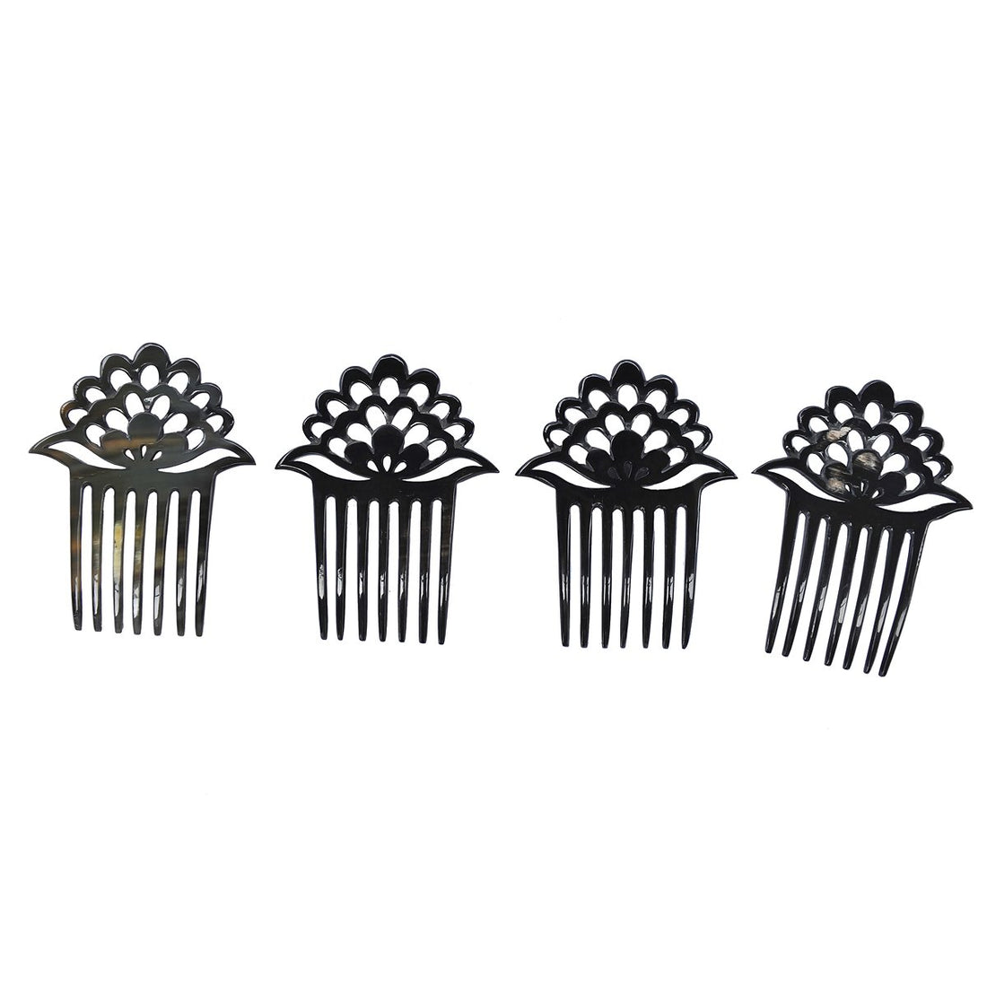 Marycrafts Lotus Flower Buffalo Horn 7 Prongs Hair Fork, Hair Side Comb, Hair Pin, Hair Accessory