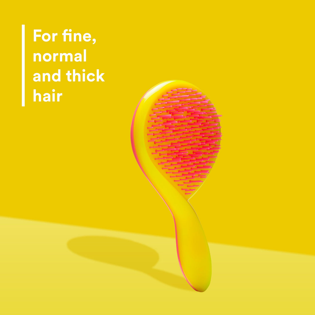 Michel Mercier Detangling Hair Brush - Girlie Hairbrush for Kids - Specially Designed for Young Hand - Yellow (Fine Hair)